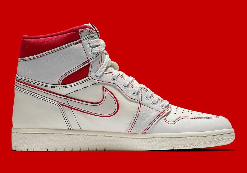 Air Jordan 1 Retro High OG Sail Phantom Red - Görsel 3