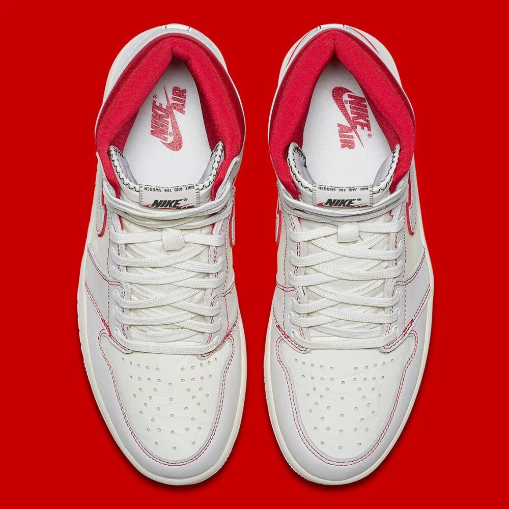 Air Jordan 1 Retro High OG Sail Phantom Red - Görsel 4